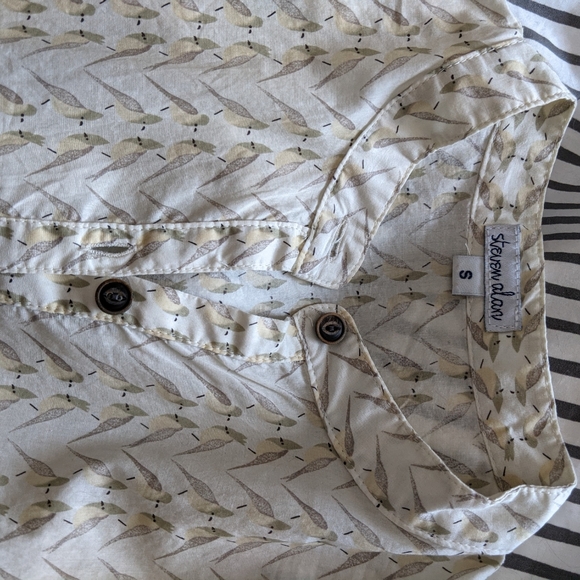 Steven Alan Mimsy Dress in Liberty pale yellow bird print Size S - Picture 6 of 7